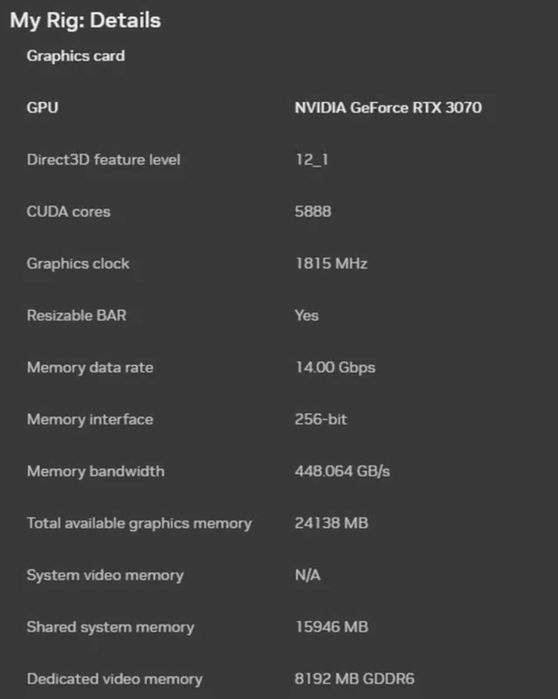 RTX 3070 White Vision OC 8GB Gigabyte - Perfeita