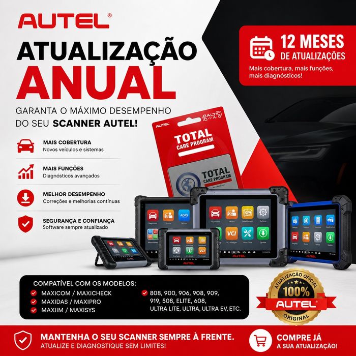 Maquinas de diagnóstico AUTEL — ACTUALIZAÇÃO ANUAL