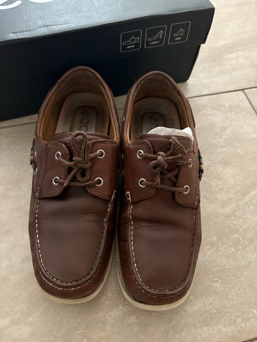 Buty skórzane ecco brązowe