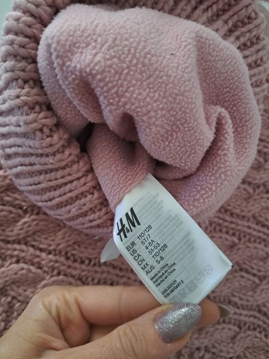 Czapka szalik komplet zimowy H&M 6-8 lat