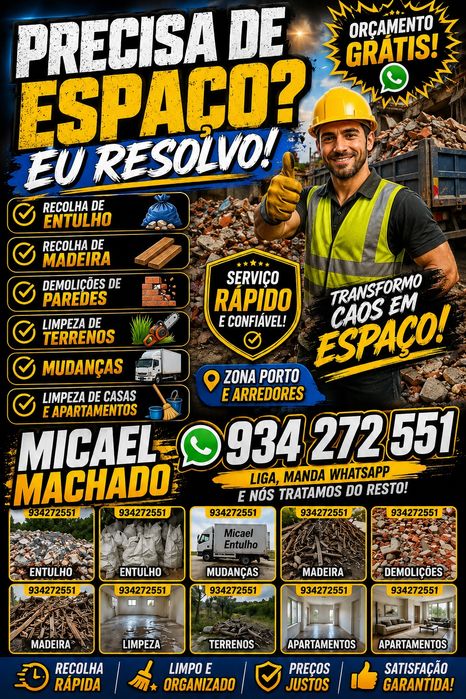 Entulho madeira etc