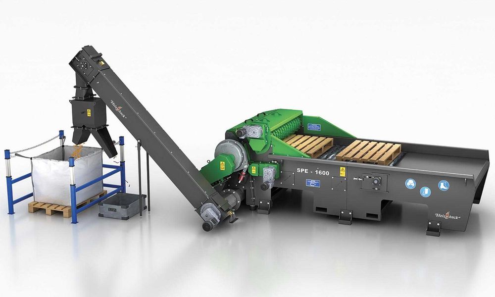 Heizomat Rozdrabniacz paletowy wydajność 80 palet na godz