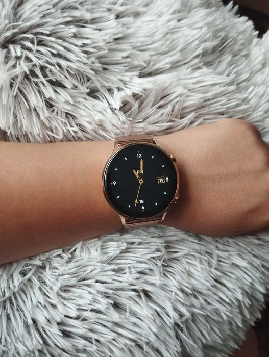 NOWY Smartwatch damski złoty wodoodporny PL menu rozmowy + 4 paski