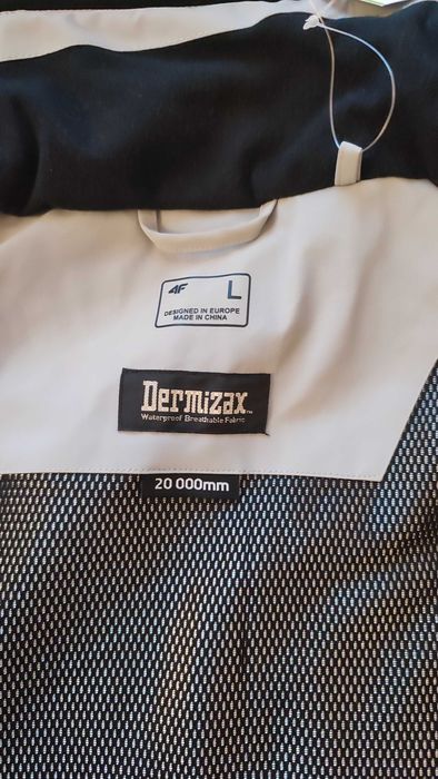 Kurtka narciarska 4FPro Dermizax 20000 męska szaro miętowa rozm L