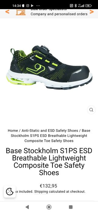 Sapatilha de segurança BASE novas 43