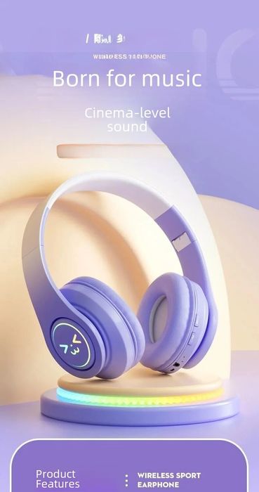 Bluetooth - наушники для девочек, НОВІ навушники для дівчат, наушники