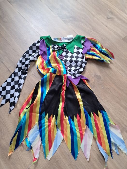 Klaun clown sukienka strój przebranie 128-134