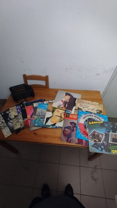 Zestaw 15sztuk winyli stojak gratis