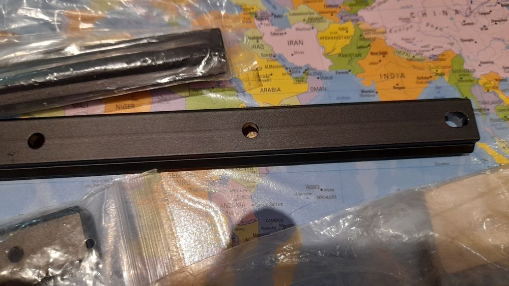 Mira telescópica suportes e reguas