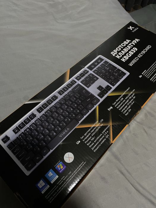 Клавіатура дротова Vinga KBG839 USB