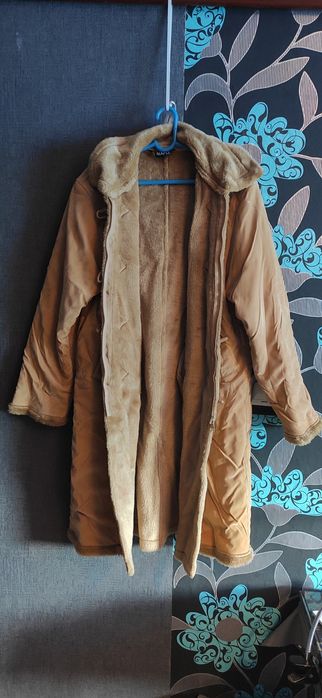 Płaszcz futro carmel