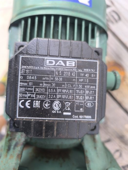 Bomba trifásica dab restaurada