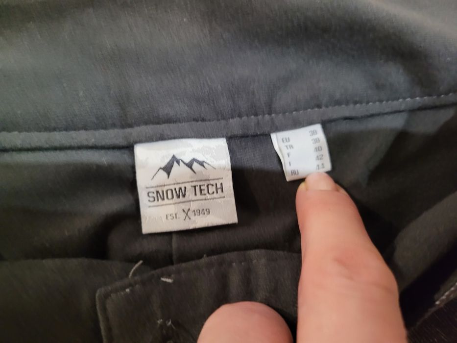 Spodnie narciarskie Snow Tech szare rozmiar 38