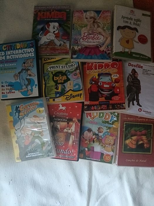 materiais infantis  dvds 
– tudo por 20€