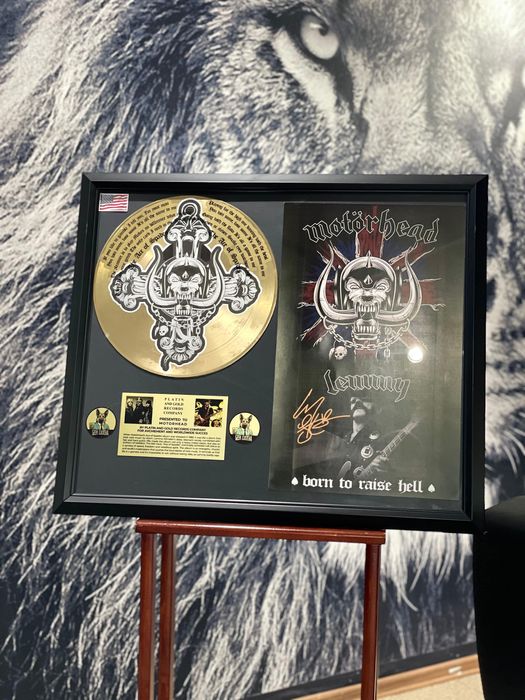 Iron Maiden – Winylowa Płyta w Ramie z Złotym Kolorem