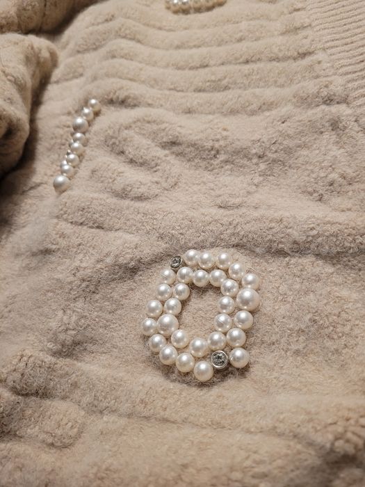 Sweter damski nowy beżowy zdobiony XXL