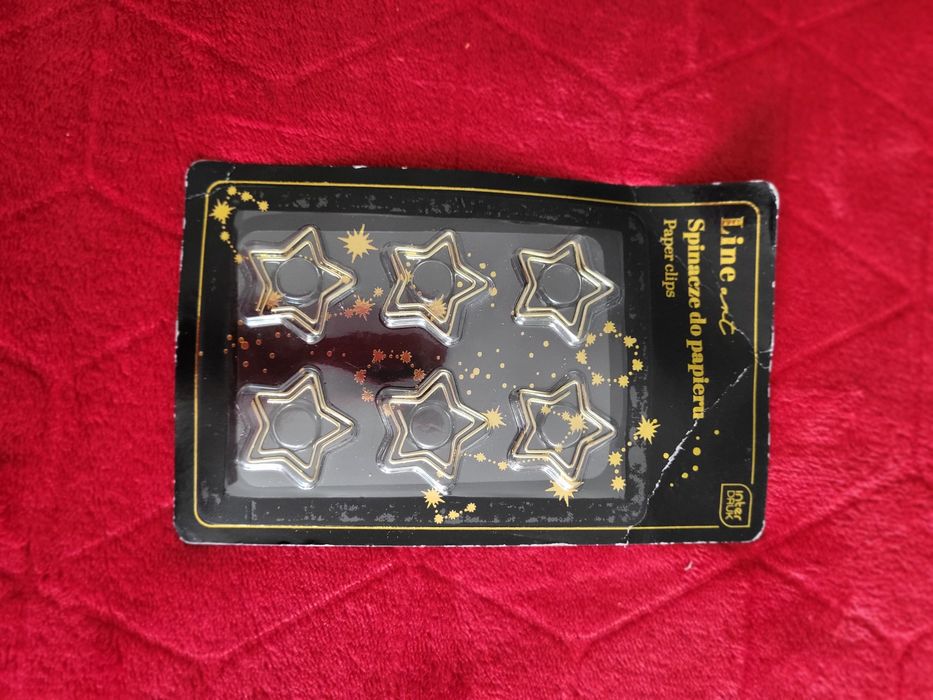 Spinacze do papieru gwiazdki Line Art Interdruk