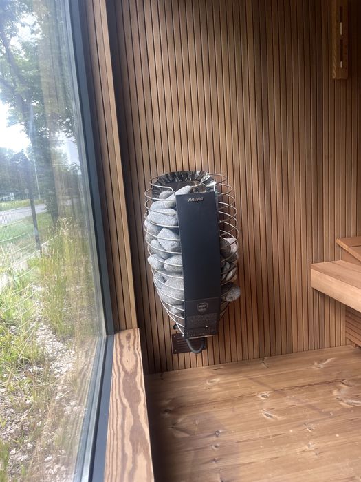 Sauna ogrodowa premium w kontenerze z płyty zespolonej 100 mm PIR