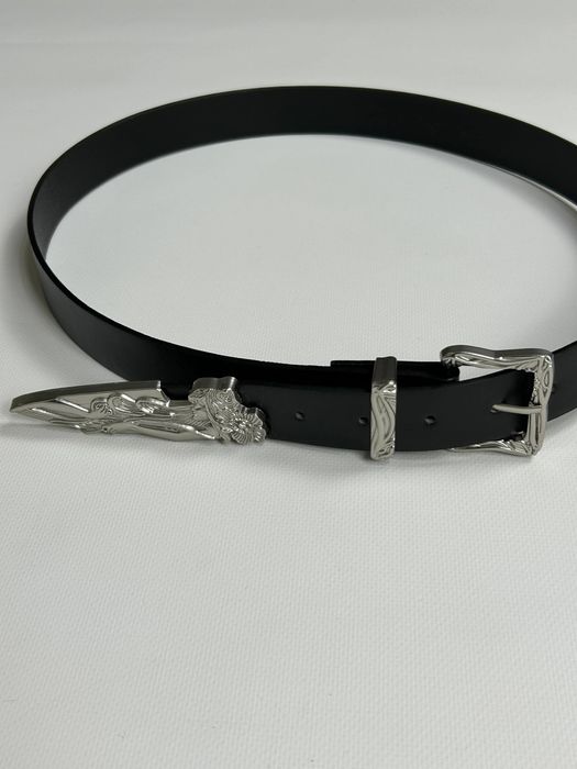 Belt ремінь опіум кастом чорний архівний кожаний leather opium archive color black avangard inde zleeze
