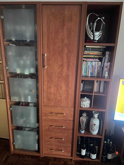 Conjunto mesa jantar + 4 cadeiras + móvel sala + mesa TV + sofá