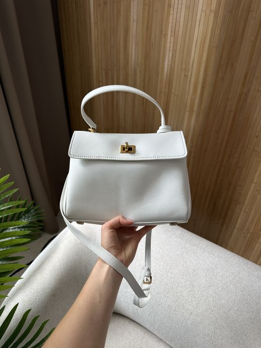 Сумка жіноча Balenciaga Rodeo Mini White/Gold