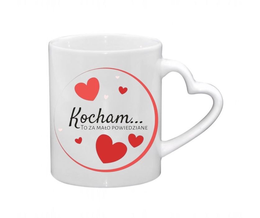Kubek z uszkiem z sercem