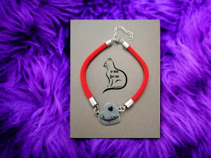 Conj 2 pulseiras vermelho e aço mãe e filha (mother/daughter) - Novas