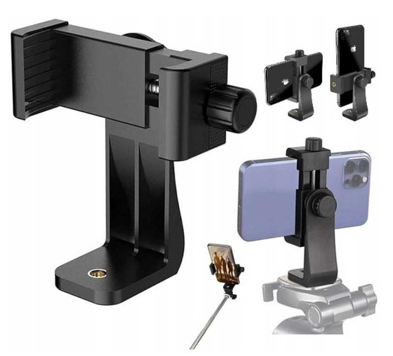 Uchwyt mocowanie 360 stopni na telefon / smartfon adapter do statywu