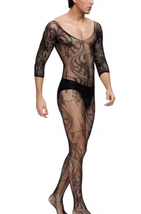 MĘSKA seksowna bielizna erotyczna komplet bodystocking