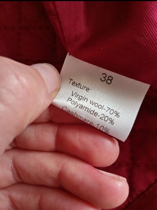 Klasyczny płaszcz z wełną i kaszmirem 38M