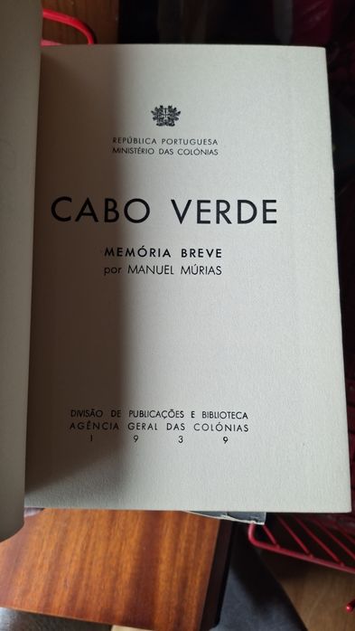Cabo Verde memória breve Manuel Murias 1939 colonias África