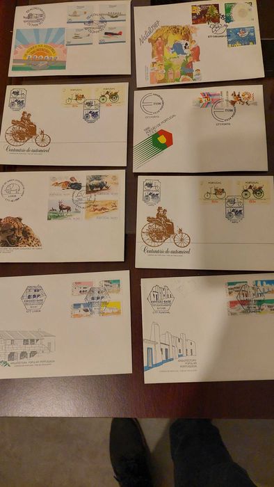Filatelia - Centenas de sobrescritos primeiro dia em excelente estado