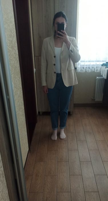 Лляний, бавовняний піджак, жакет, блейзер