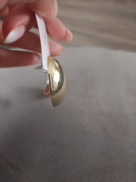 Nowe kolczyki złote impreza do sukienek koszul biżuteria