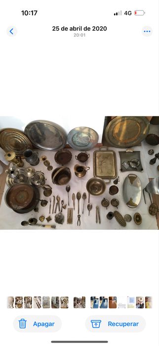 Antiguidades anos 70 80 vintage bronze ferro latao estanho fogo etc