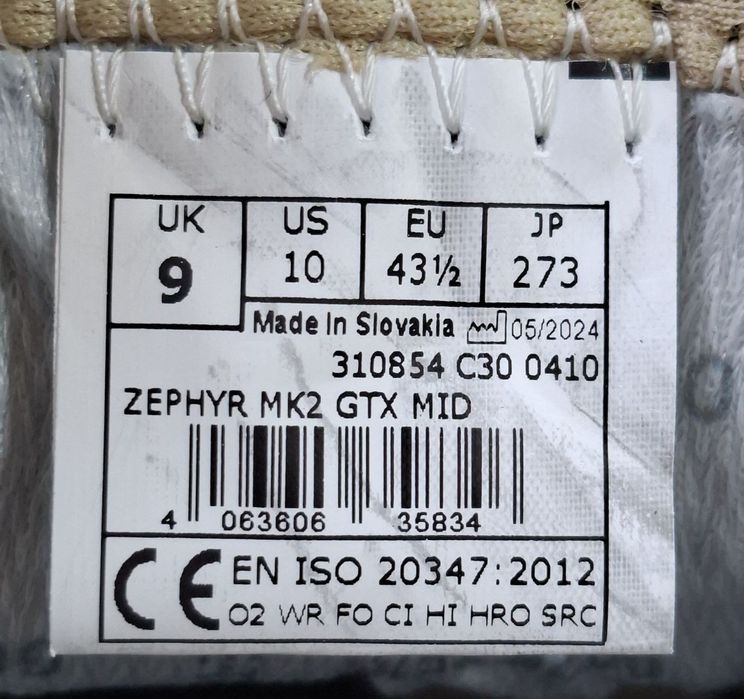 Черевики Lowa Zephyr MK2 GTX MID, 43½р на 27.5 см, 45р на 29.2 см