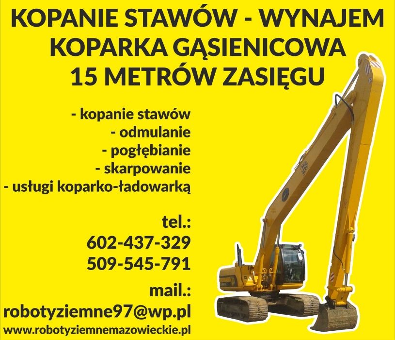 Kopanie stawów , pogłębianie , odmulanie !!! 509x545x791