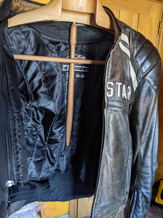Casaco para moto, Alpinestar 63 em couro