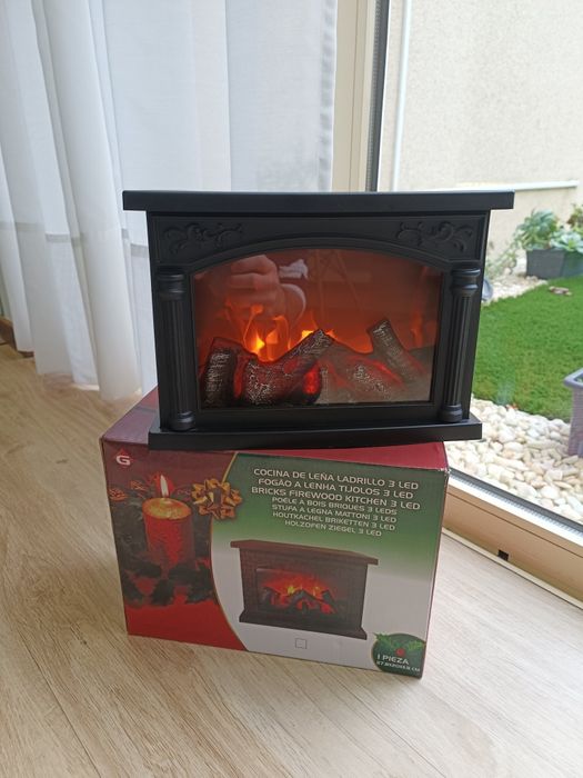 Lareira artifical decorativa pilhas