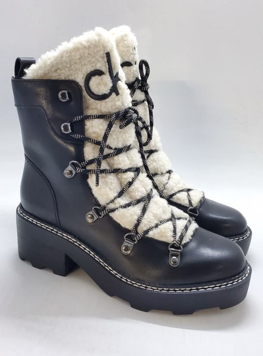 Шкіряні чорні черевики оригінал 36 розмір Calvin Klein 23 см устілка