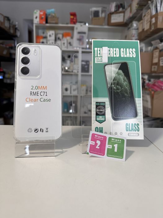 Etui plecki przeźroczyste 2mm + SZKŁO PREMIUM do REALME C71