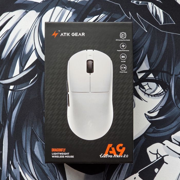 ATK A9 Ultra Max 2.0 — Нова бездротова ігрова миша PAW3395 Ultra, Два кольори в наявності