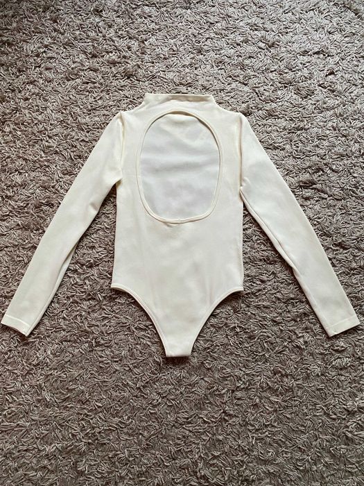 Боді жіночий білий з вирізом на спині ZARA