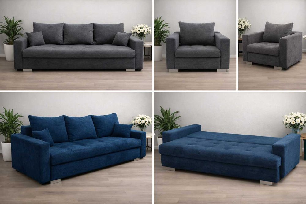 Kanapa I Sofa I Wersalka I Welur I Sztruks I Funkacja Spania-Producent
