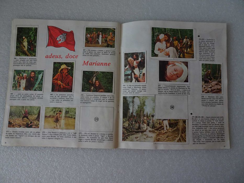 Caderneta de cromos Sandokan (faltam 86 cromos)