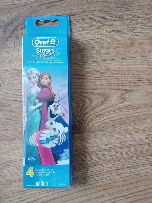Oral-B szczoteczka elektryczna dla dzieci+ładowarka+4 końcówki