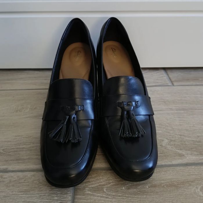 Лоферы туфли на каблуке Clarks 41p
