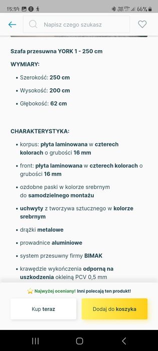 Duża szafa z lustrem