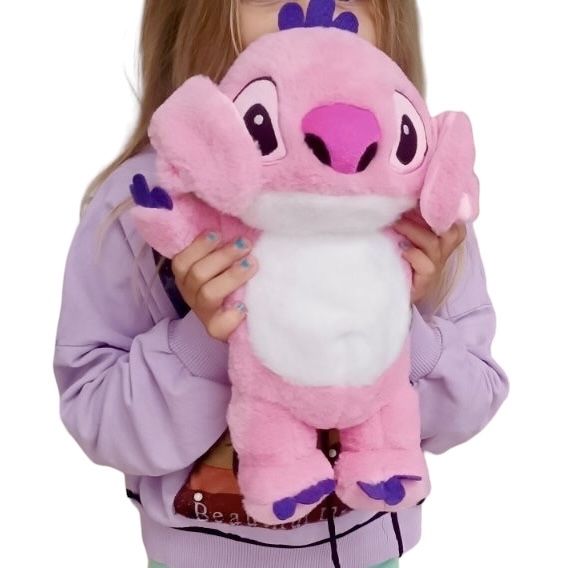 Мяка іграшка стіч рожевий. Дихаюча видра