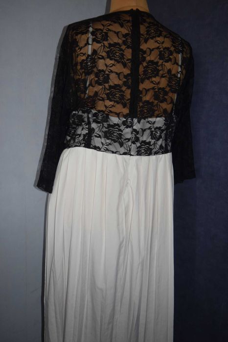 Shein Curve Pękna sukienka długa z koronką_48